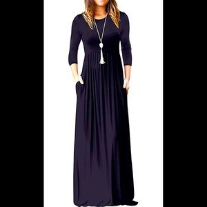 NWT Reo Ria 3/4 Sleeve Maxi Dess